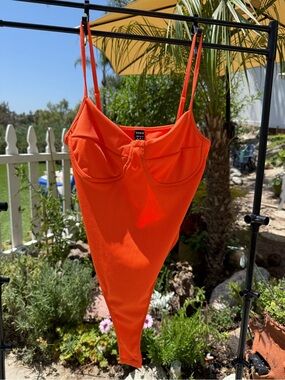 Orange SHEIN bodysuit
